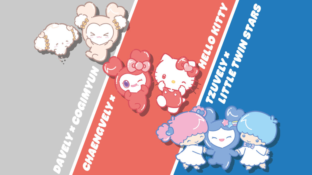 TWICE+三丽鸥联名 斜条纹 Hello Kitty 小双子星 5k