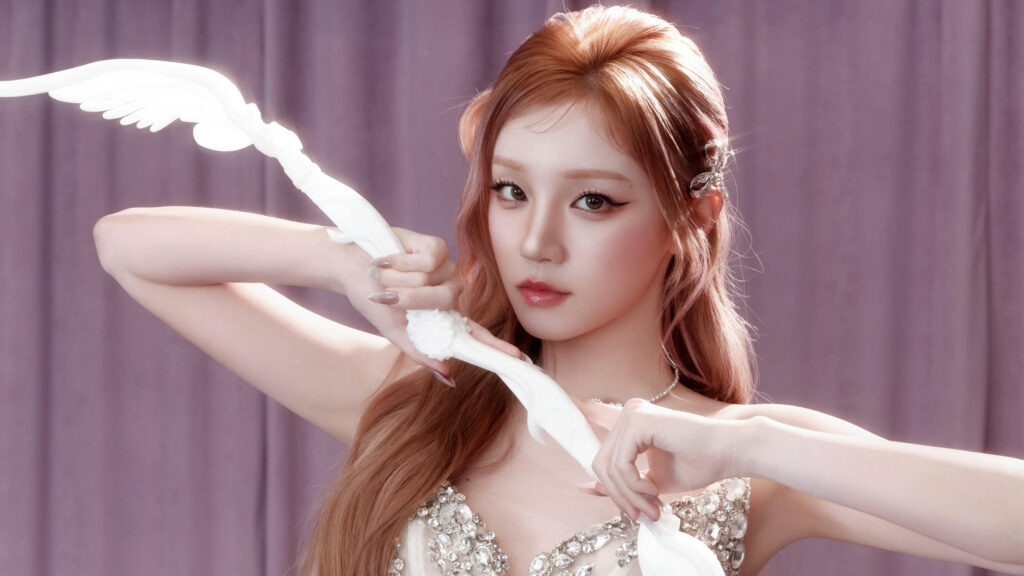 宋雨琦 (G)I-dle 长发 箭 羽翼 闪钻礼服 5k